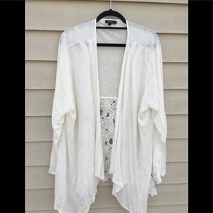 White drape cardigan